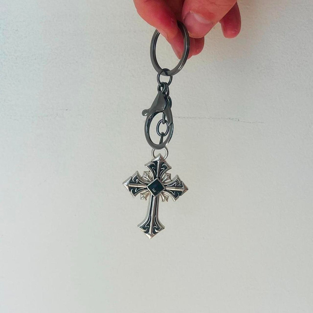 Blackstone Cross Keychain