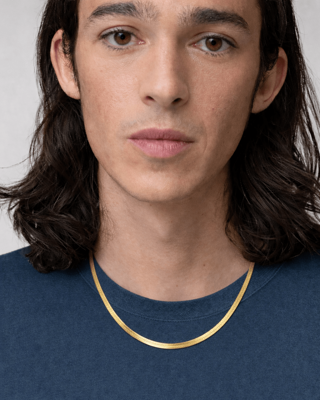 Gold Herringbone Necklace - Rynor