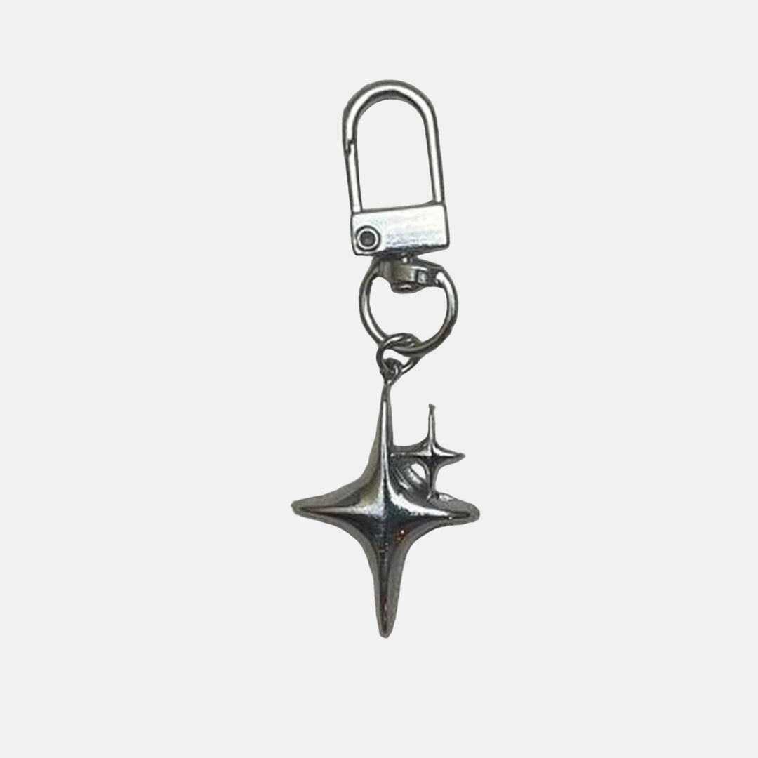 Single Star Charm Keychain