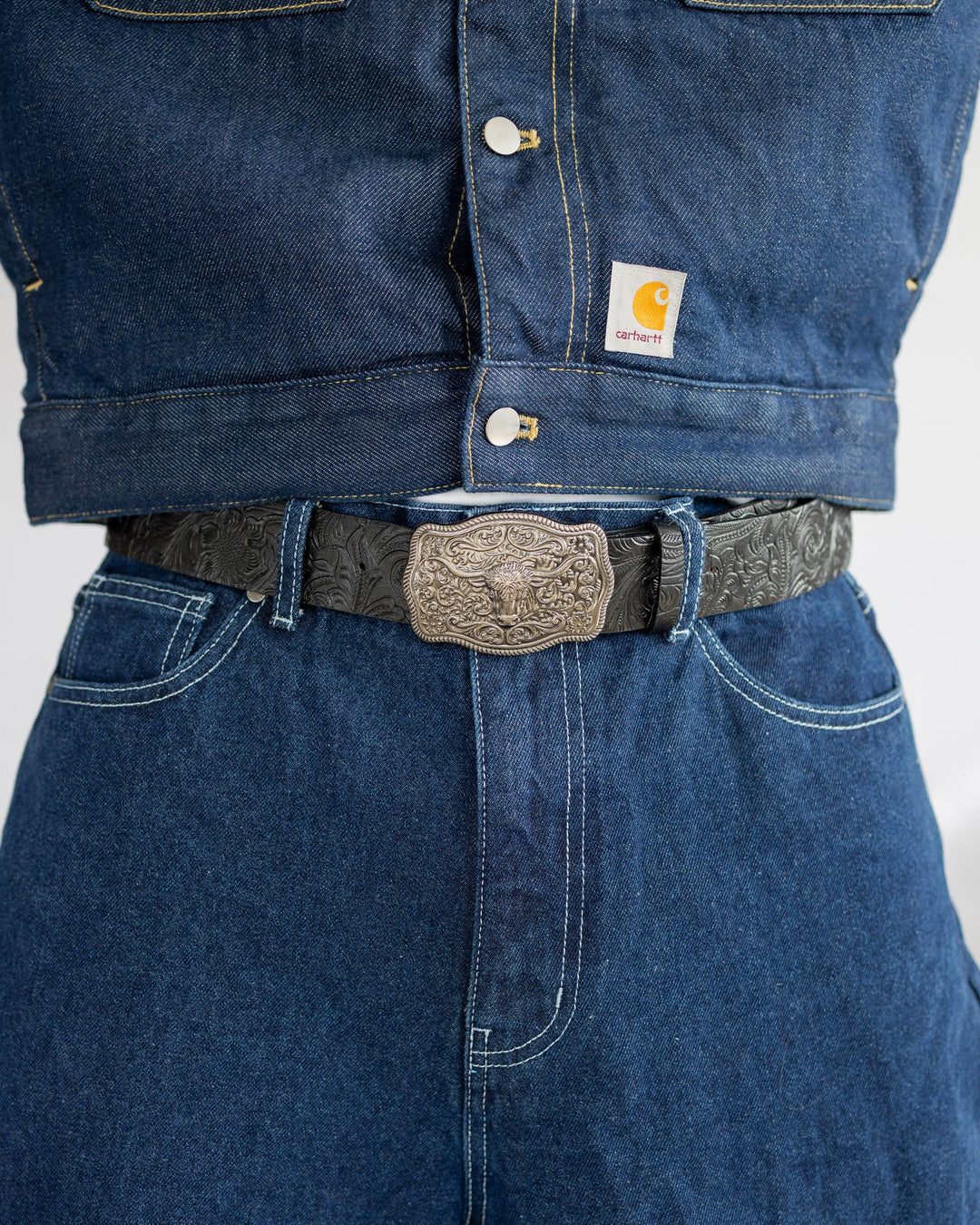 Ceinture western noire à boucle