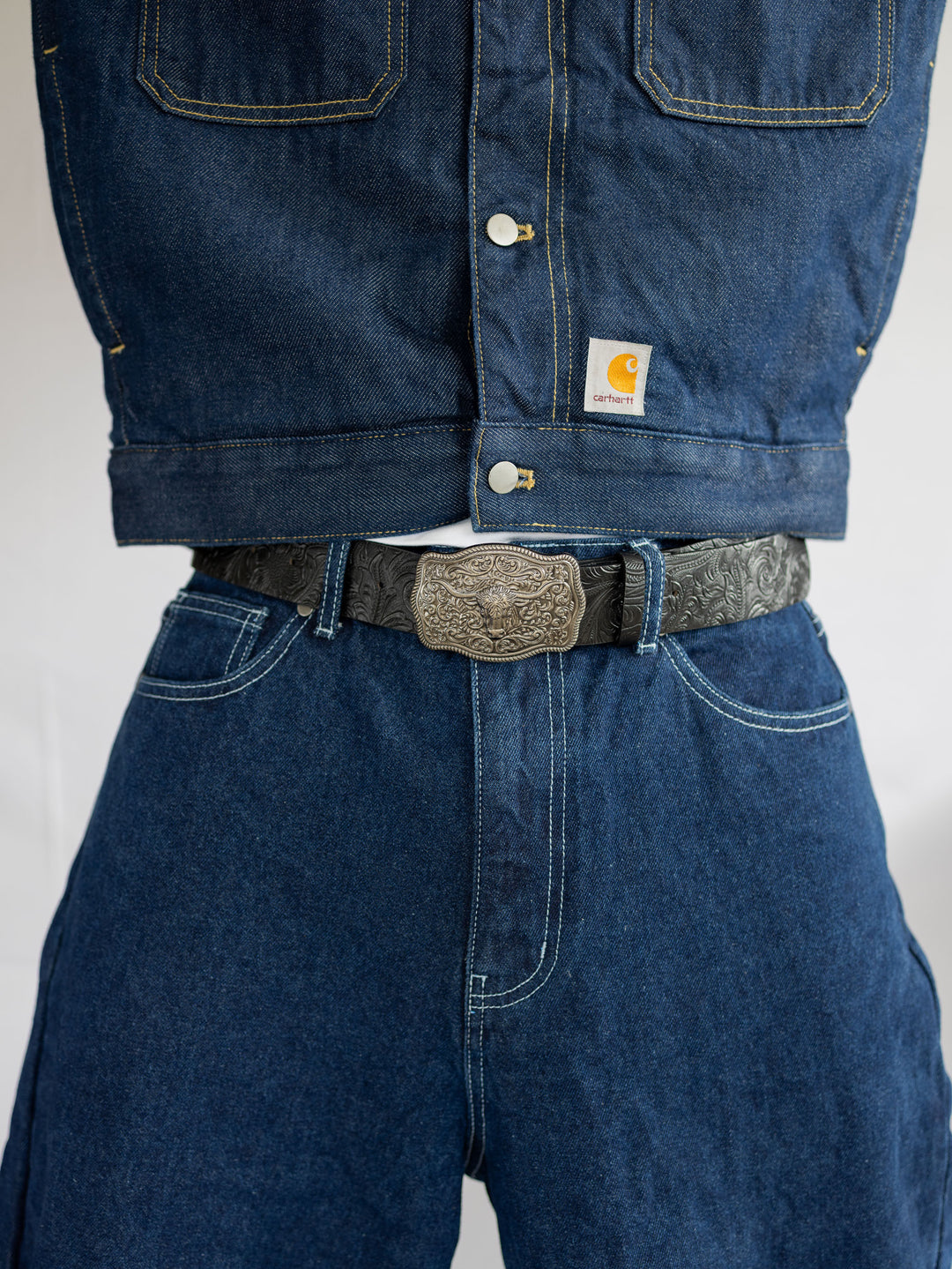 Ceinture western noire à boucle