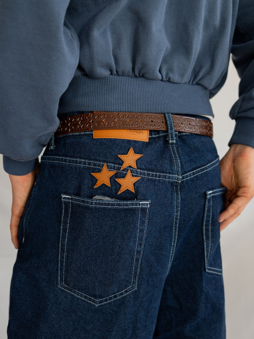 Ceinture marron travaillée