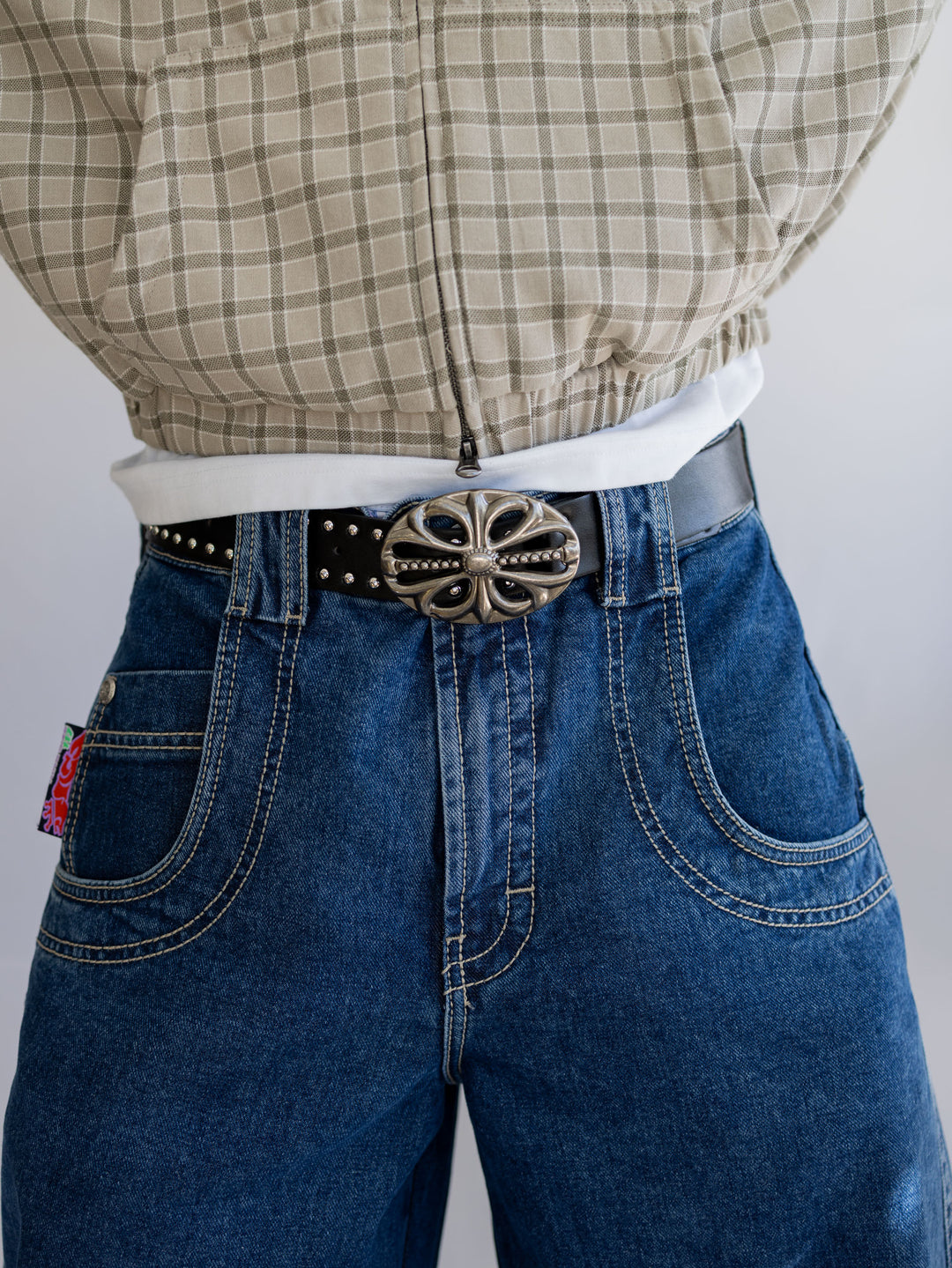 Ceinture à boucle croisée noire