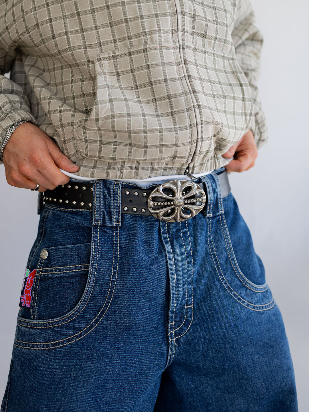 Ceinture à boucle croisée noire