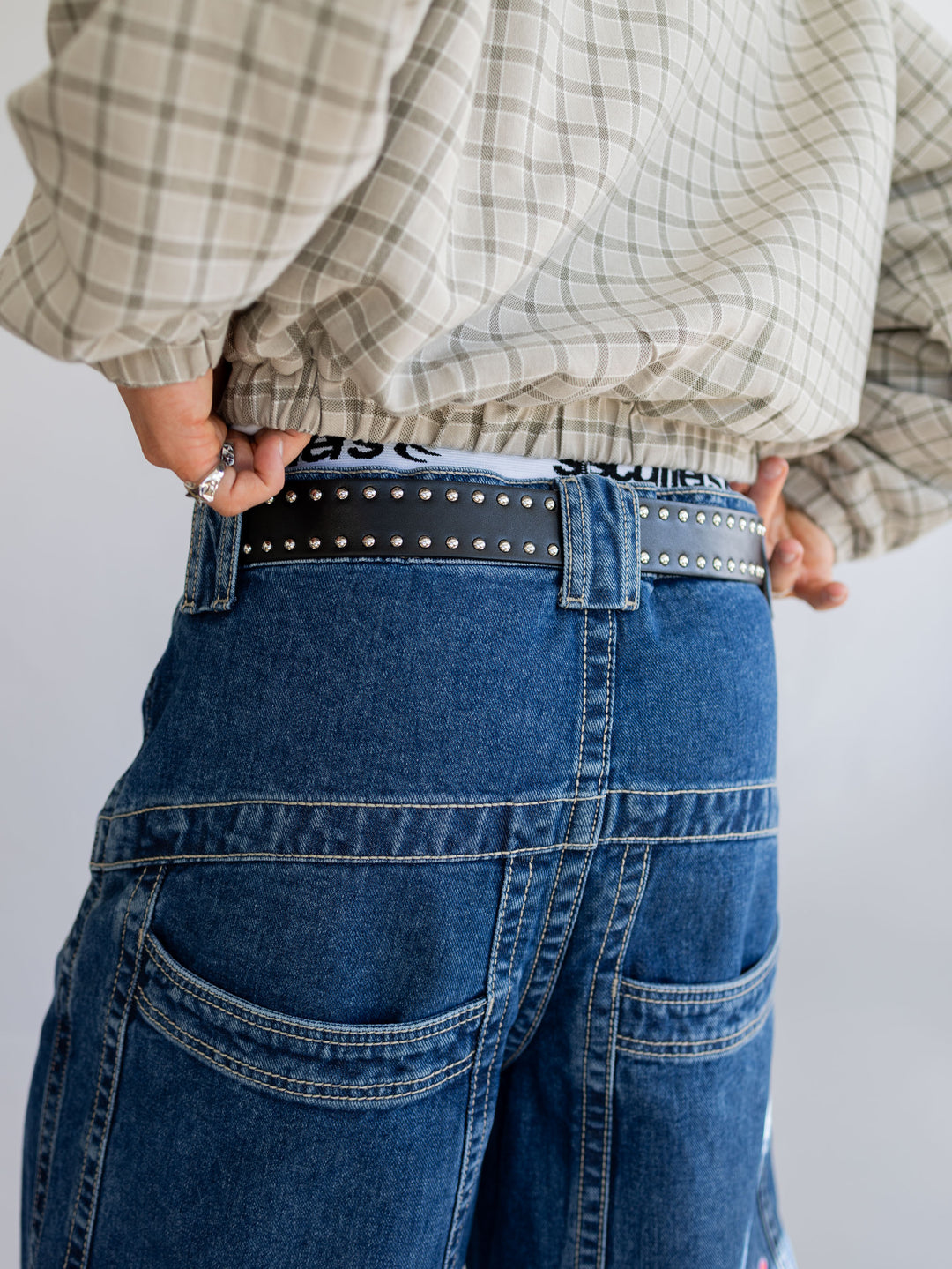 Ceinture à boucle croisée noire