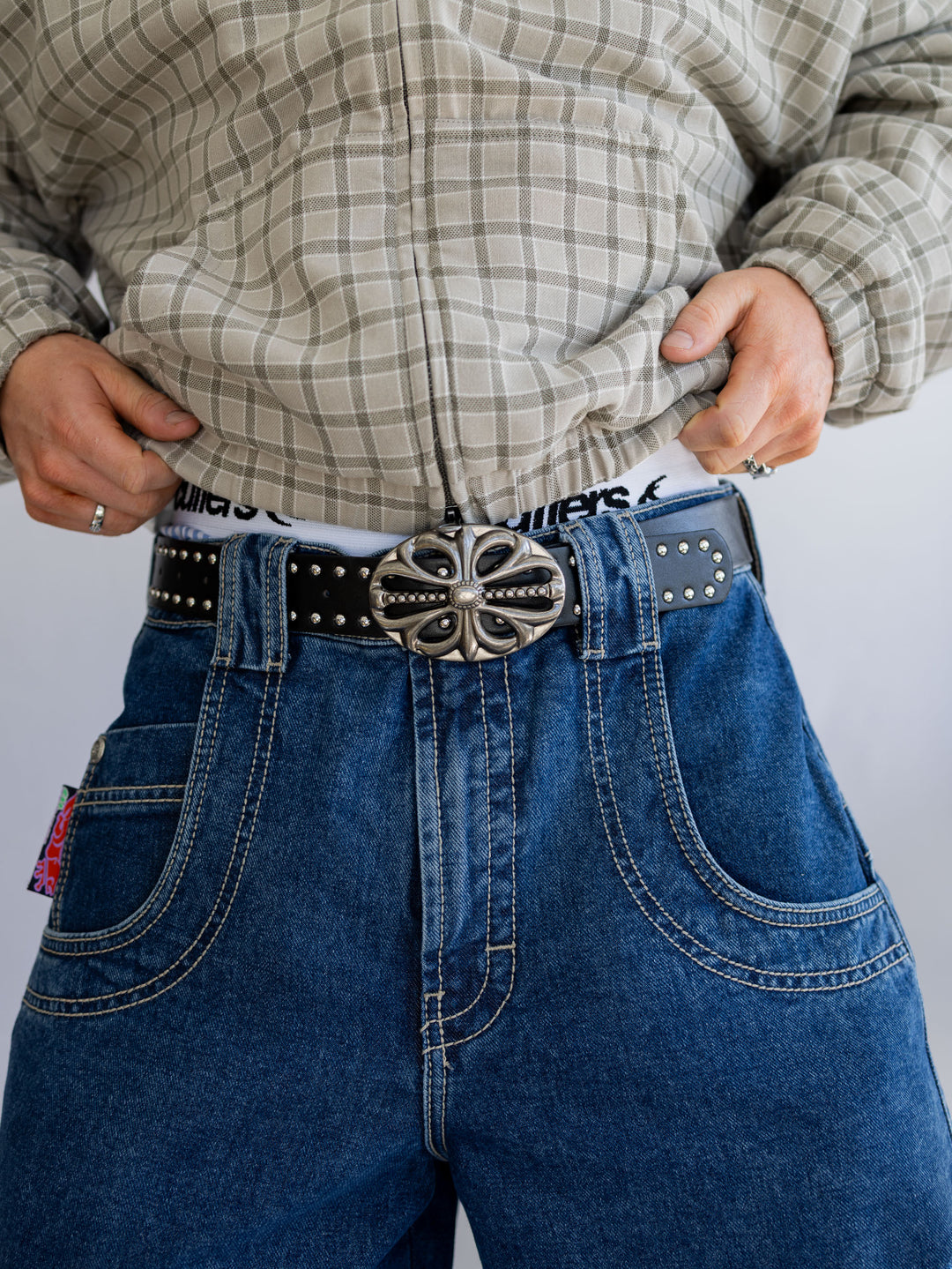 Ceinture à boucle croisée noire