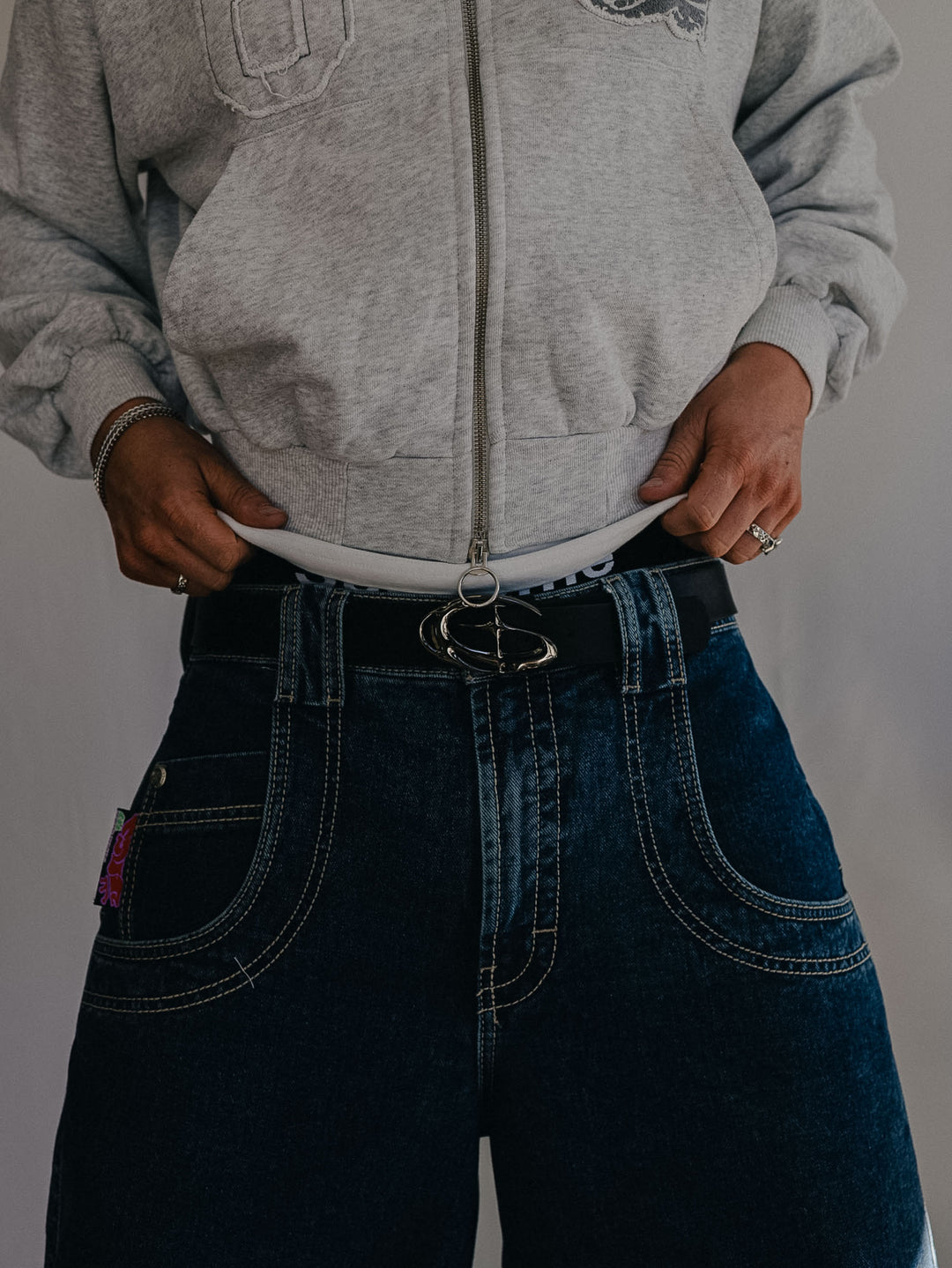 Orbit Chrome Buckle Belt