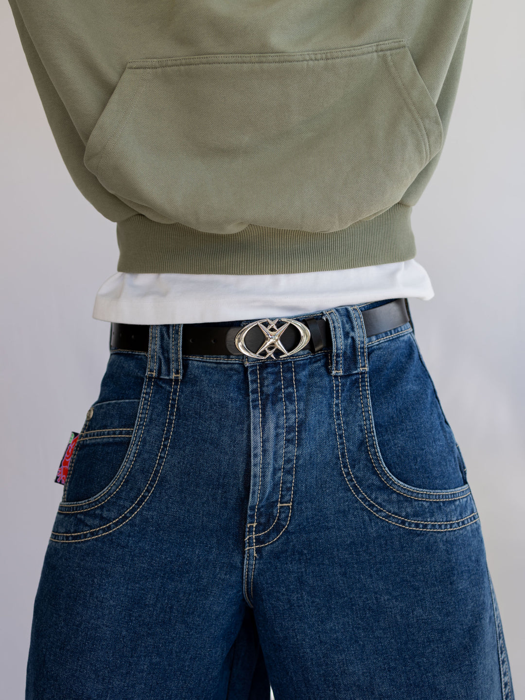 Star Crest Leather Belt