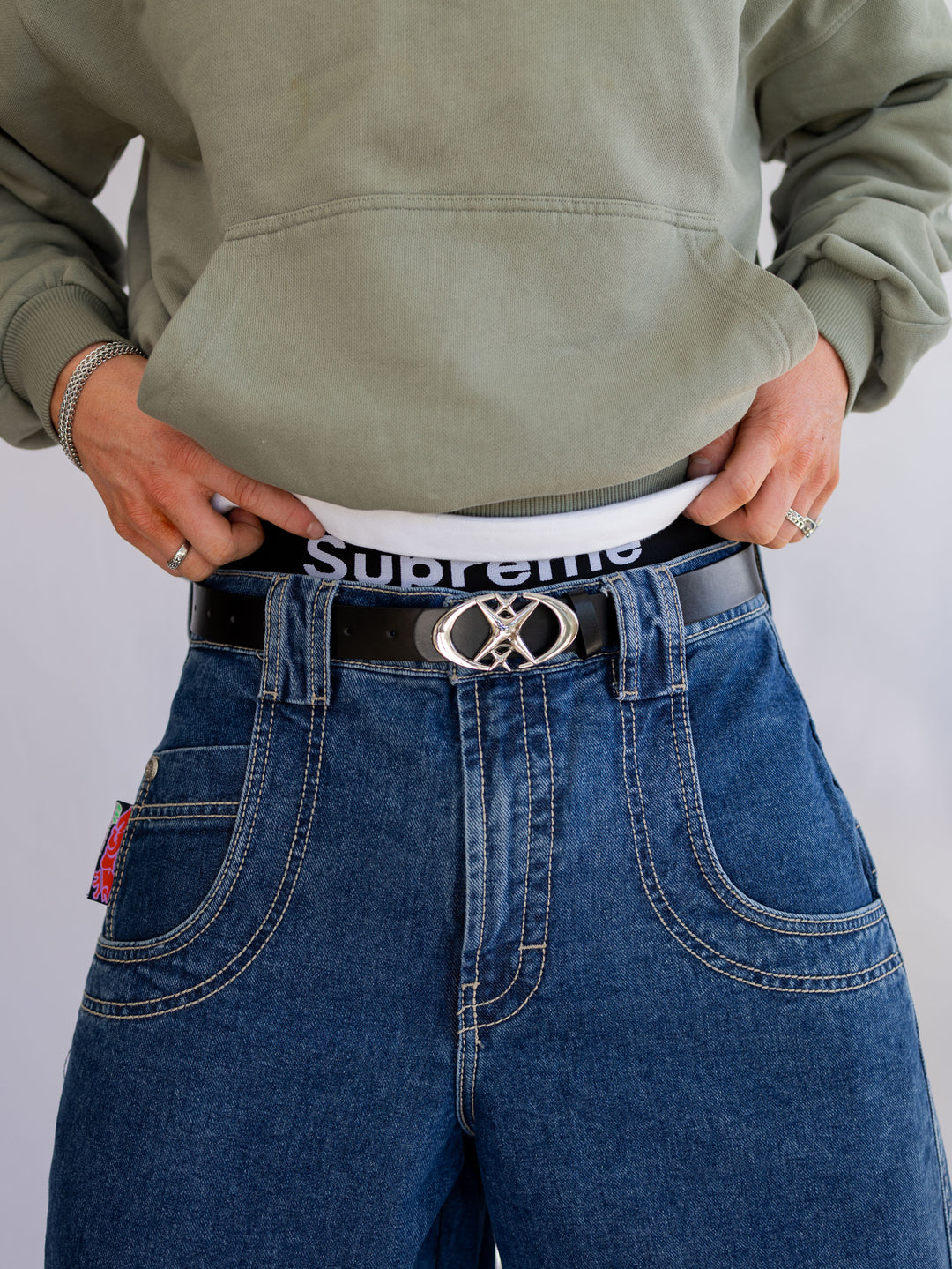 Star Crest Leather Belt
