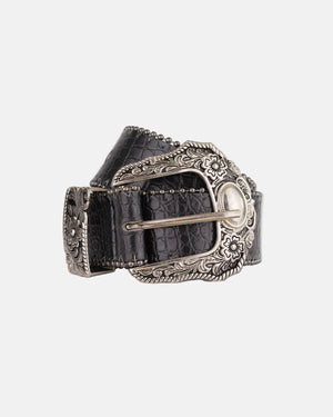 Ceinture western noire à boucle