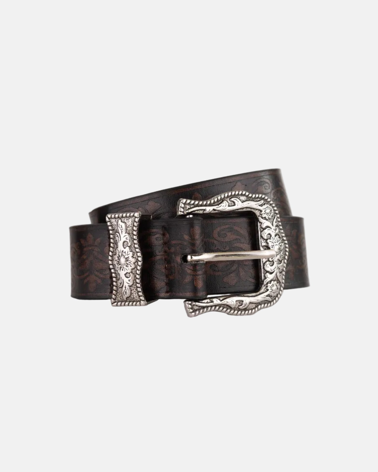 Brown Tooled Western Belt - Rynor