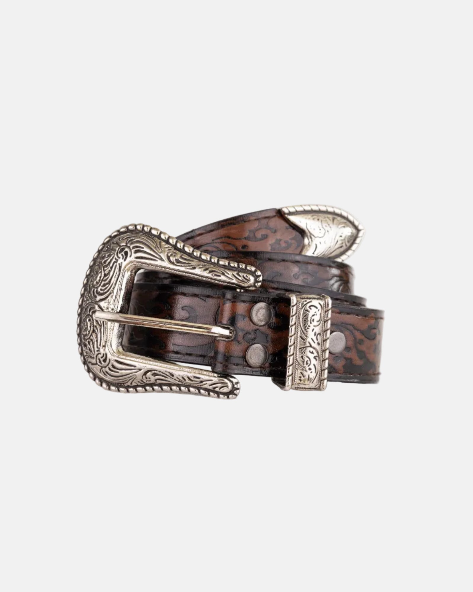 Silver Buckle Western Belt - Rynor