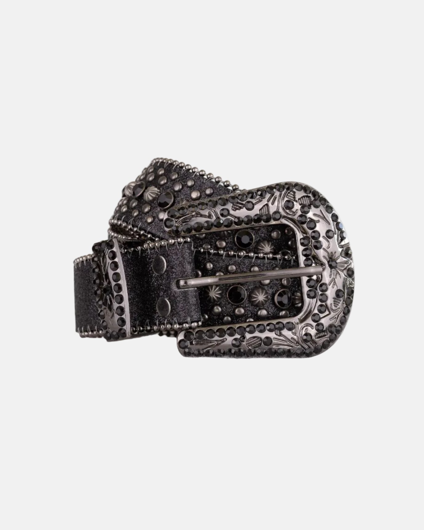 Black Rhinestone Western Belt - Rynor