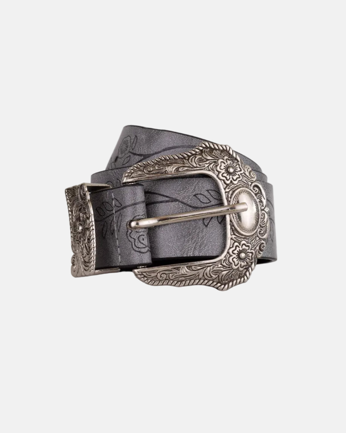 Gray Tooled Western Belt - Rynor
