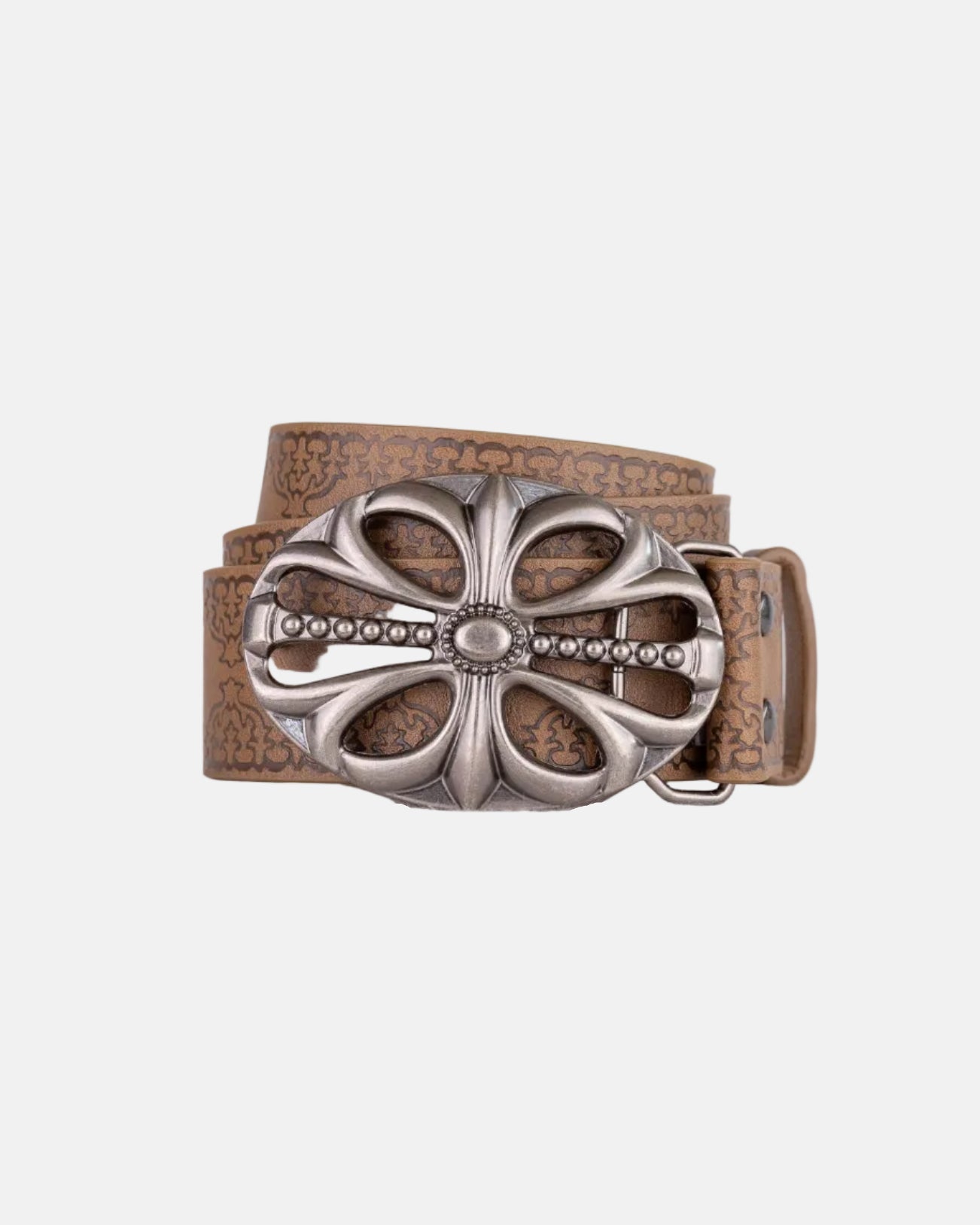 Brown Western Floral Buckle Belt - Rynor