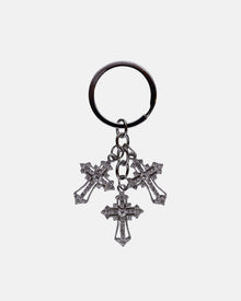 Triple Cross Charm Keychain