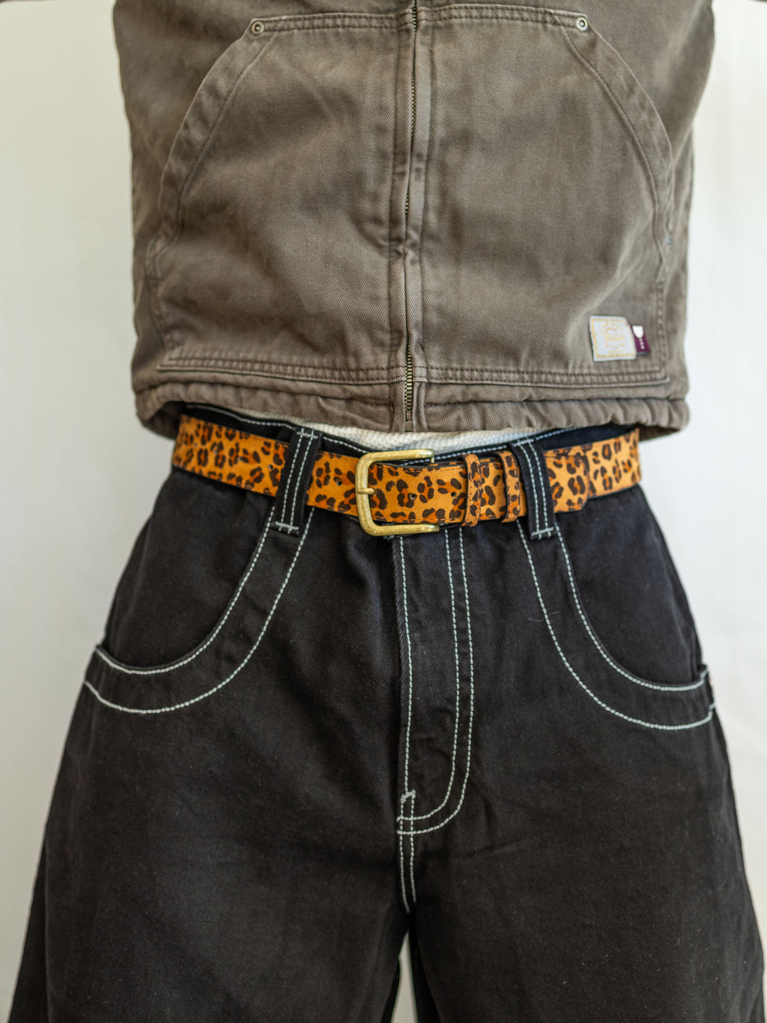 Ceinture à imprimé léopard