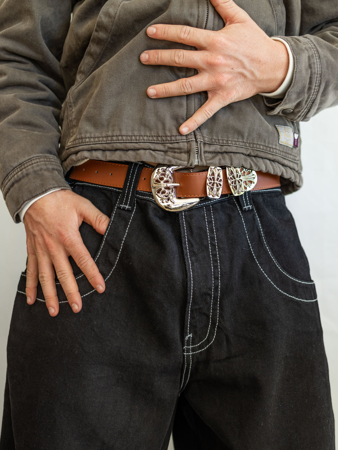 Ceinture western à triple boucle
