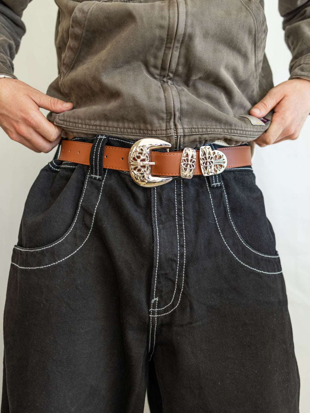 Ceinture western à triple boucle
