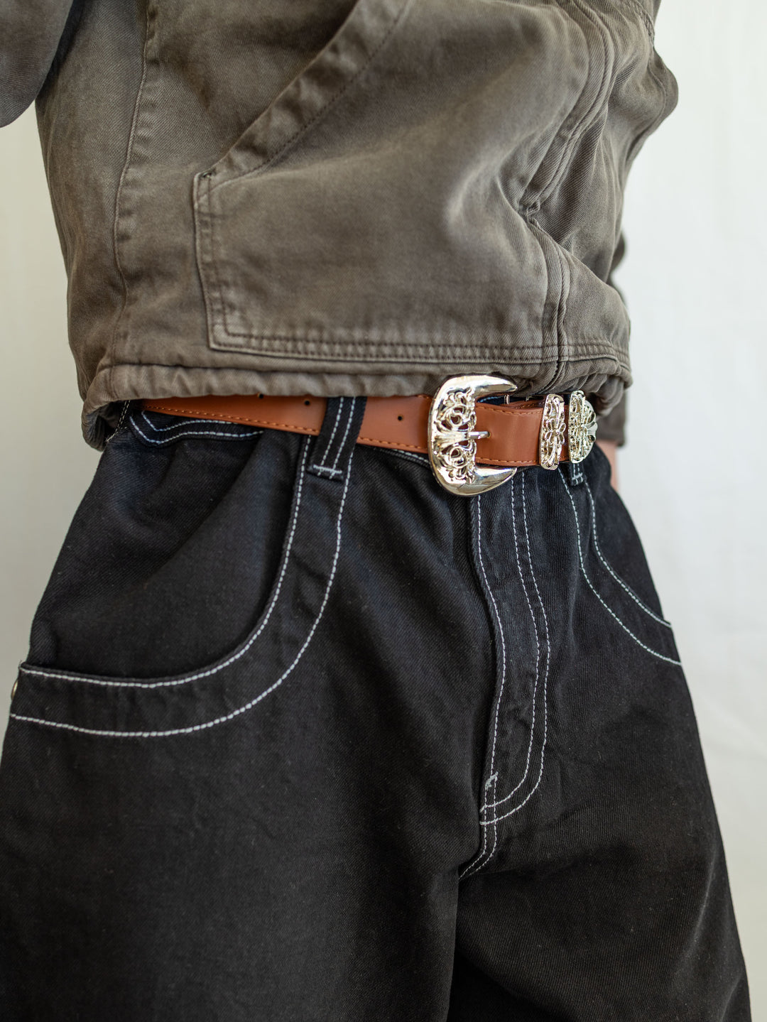 Ceinture western à triple boucle