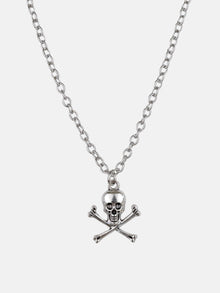 Collier tête de mort et os croisés