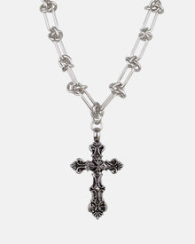 Bar Link Cross Necklace