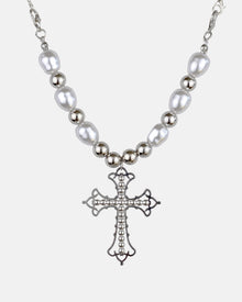 Belize Silver Cross Necklace