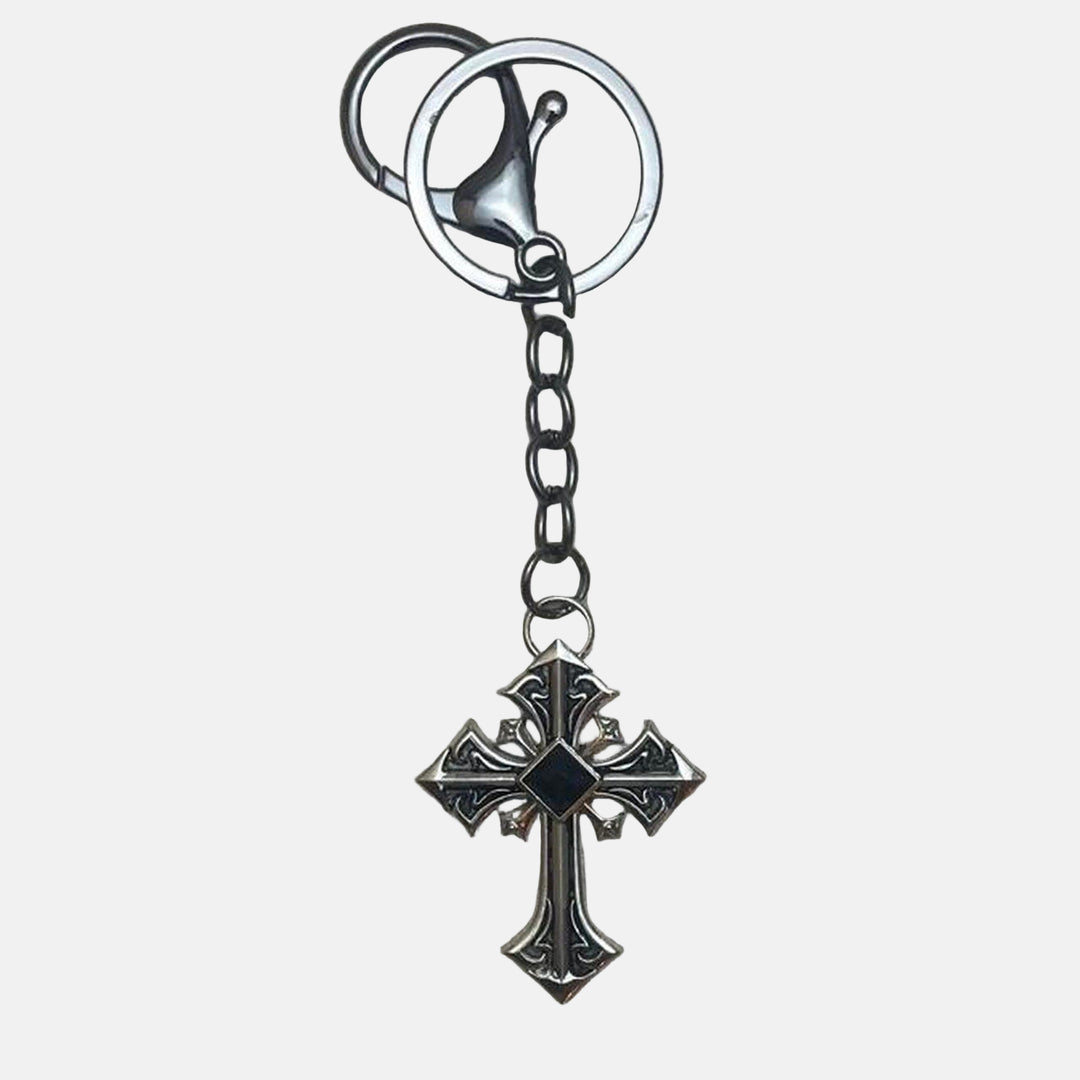 Blackstone Cross Keychain