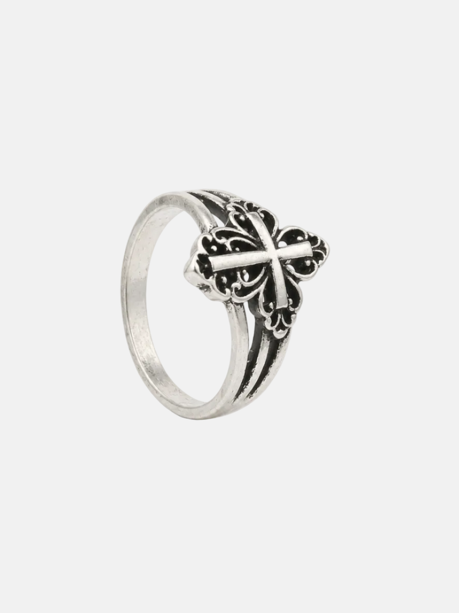 Gothic Rim Cross Ring