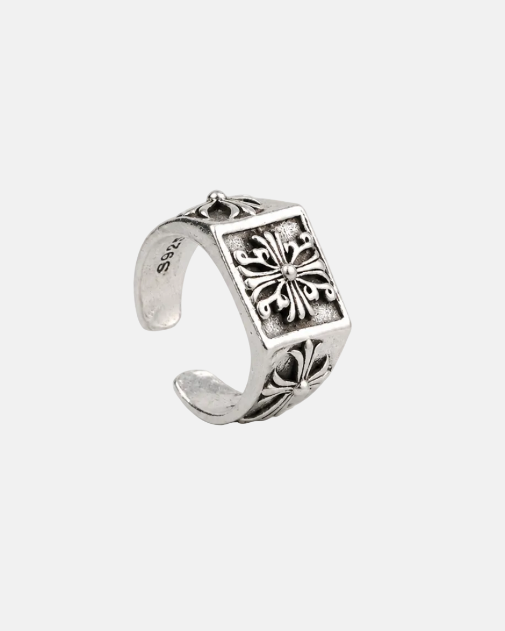 Chrome Cross Ring