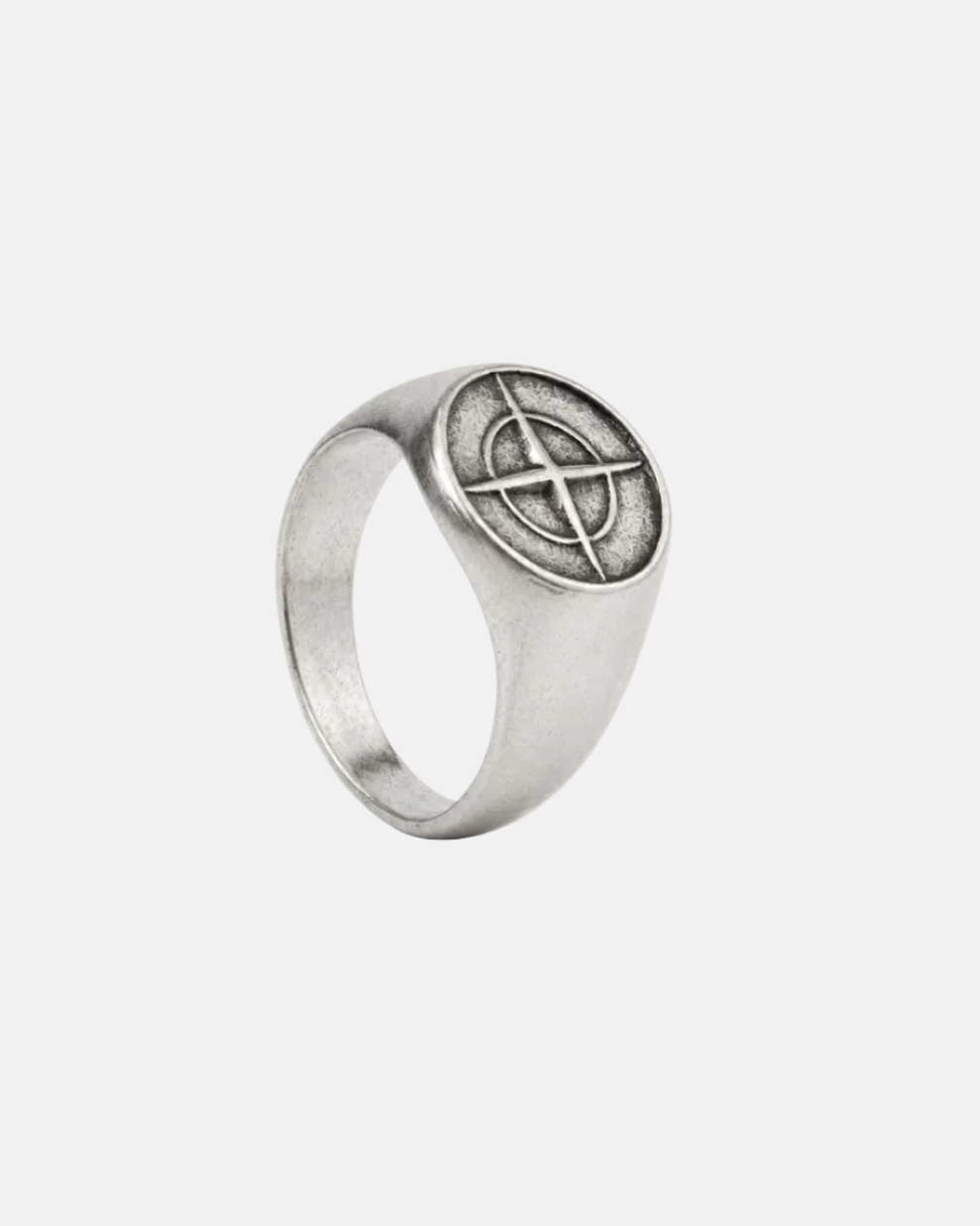 Chrome Compass Ring
