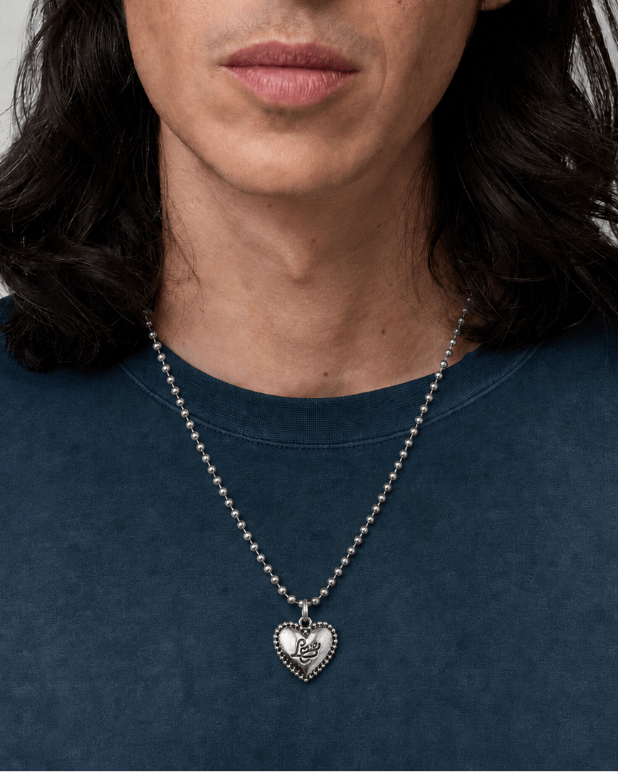 Script Heart Necklace - Rynor