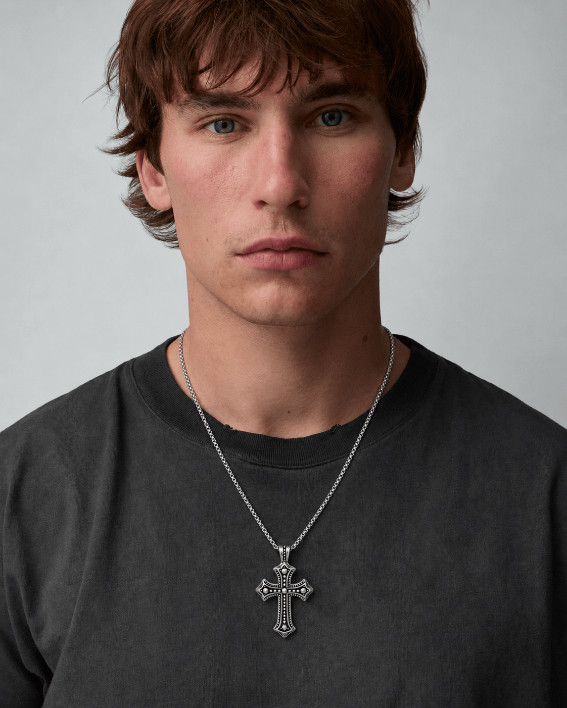 Studded Cross Necklace - Rynor