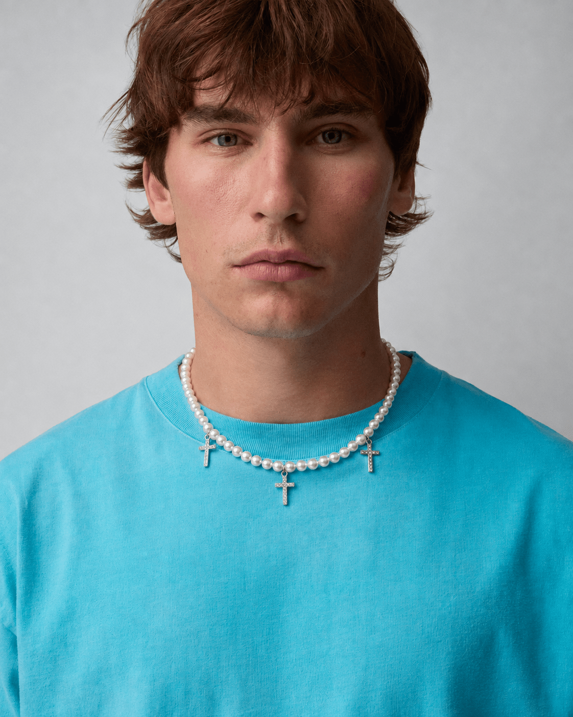 Triple Cross Pearl Necklace - Rynor