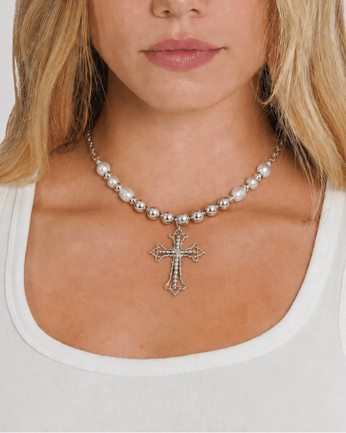 Belize Silver Cross Necklace - Rynor
