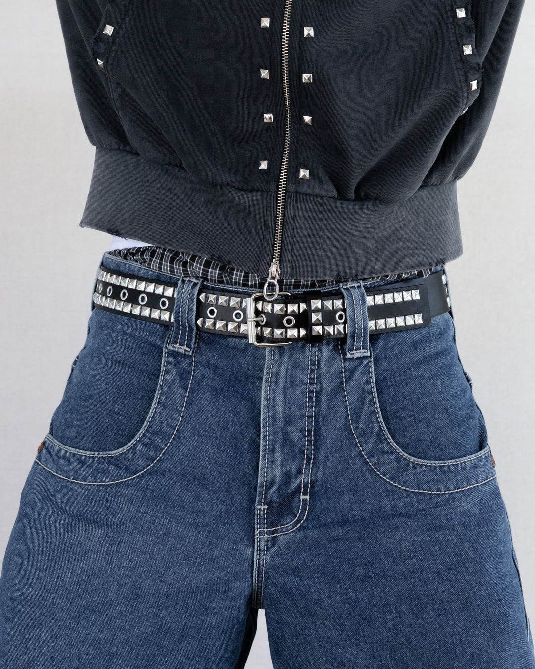Double Studded Leather Belt - Rynor