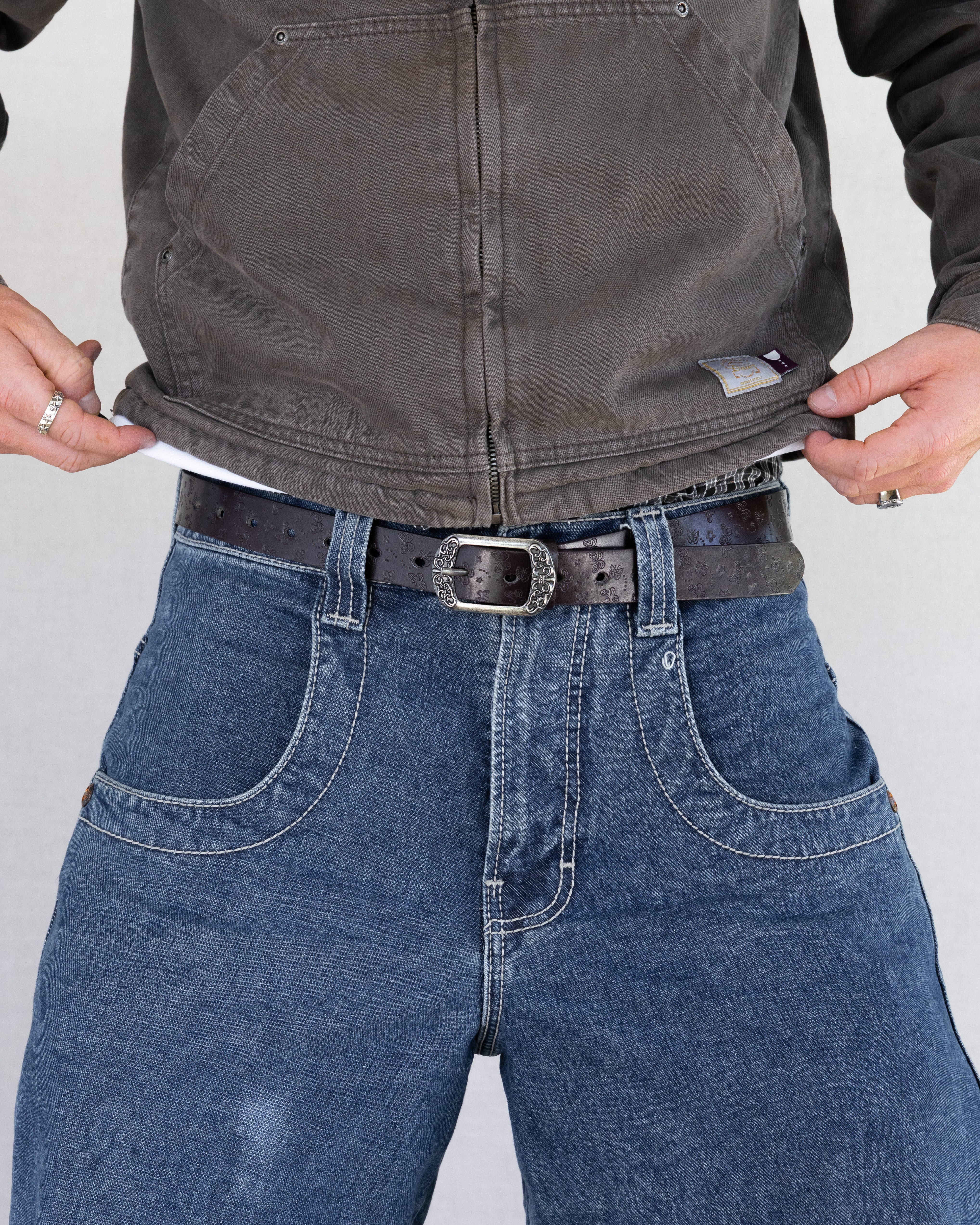 Natural Embossed Buckle Belt - Rynor