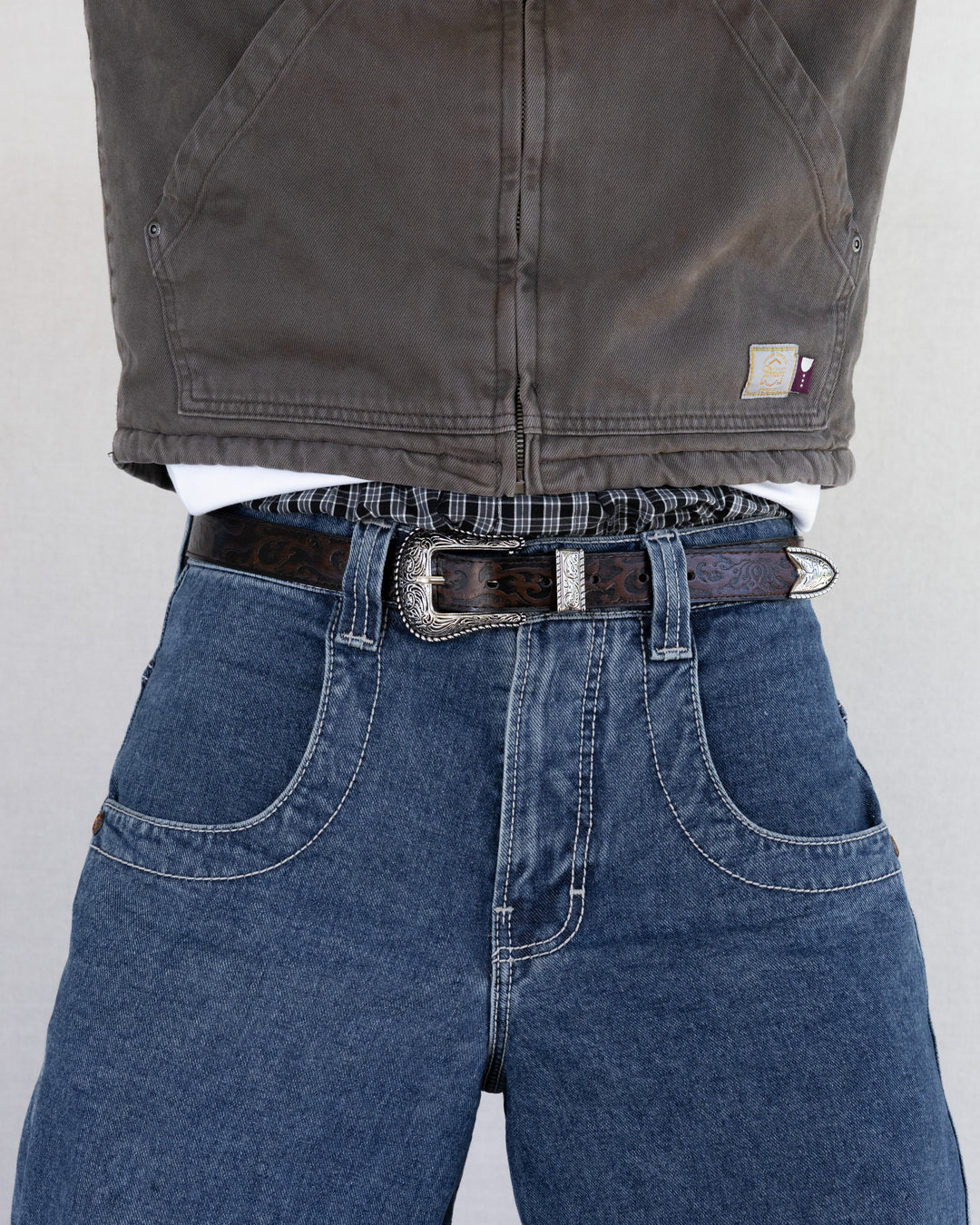 Western Scroll Buckle Belt