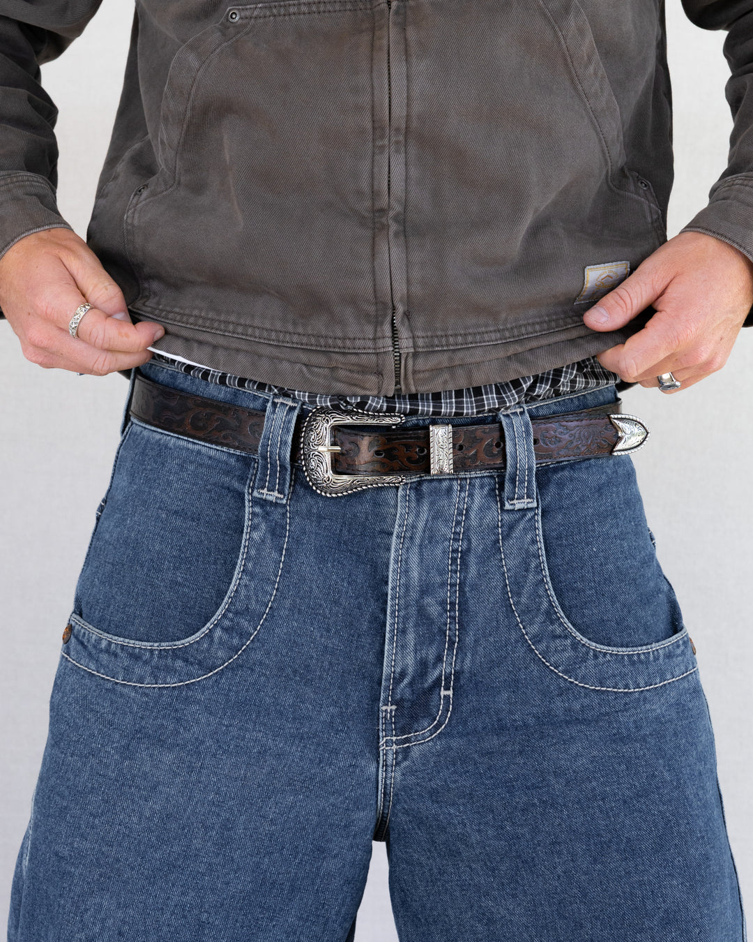 Western Scroll Buckle Belt