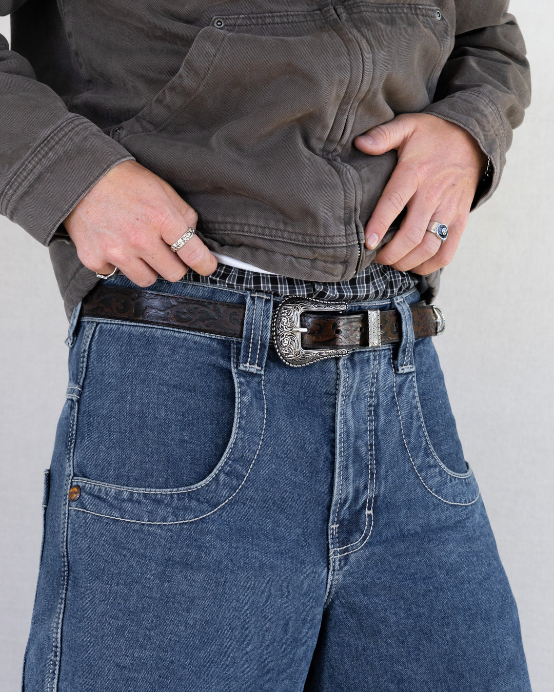 Western Scroll Buckle Belt