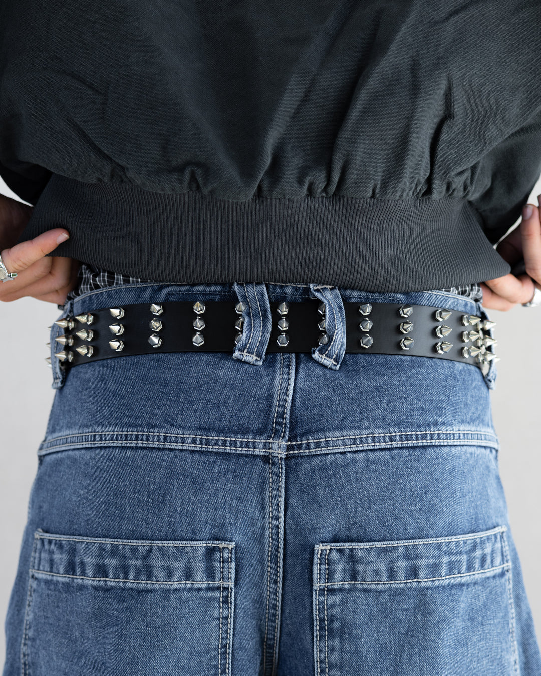 Spiked Stud Leather Belt - Rynor
