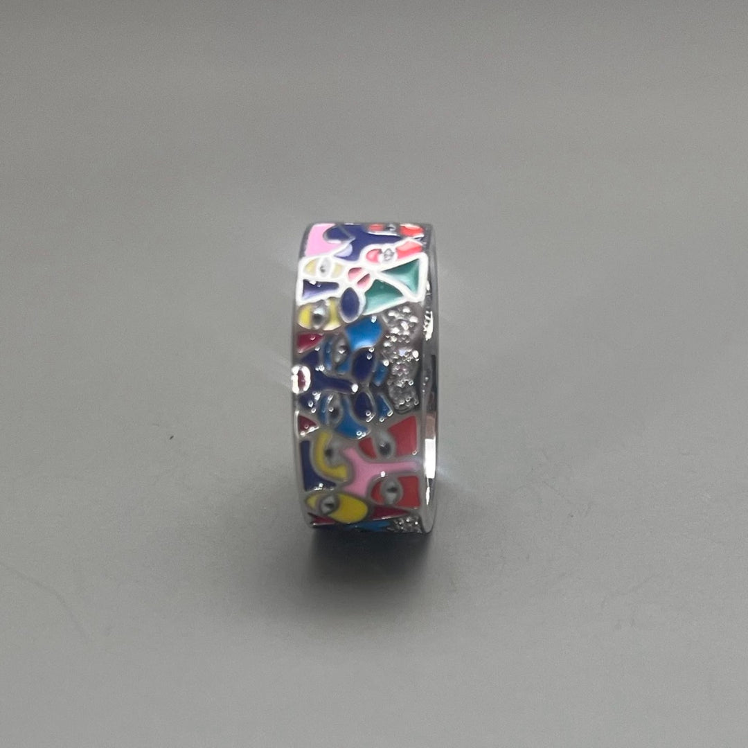 Colorful Enamel Band Ring - Rynor