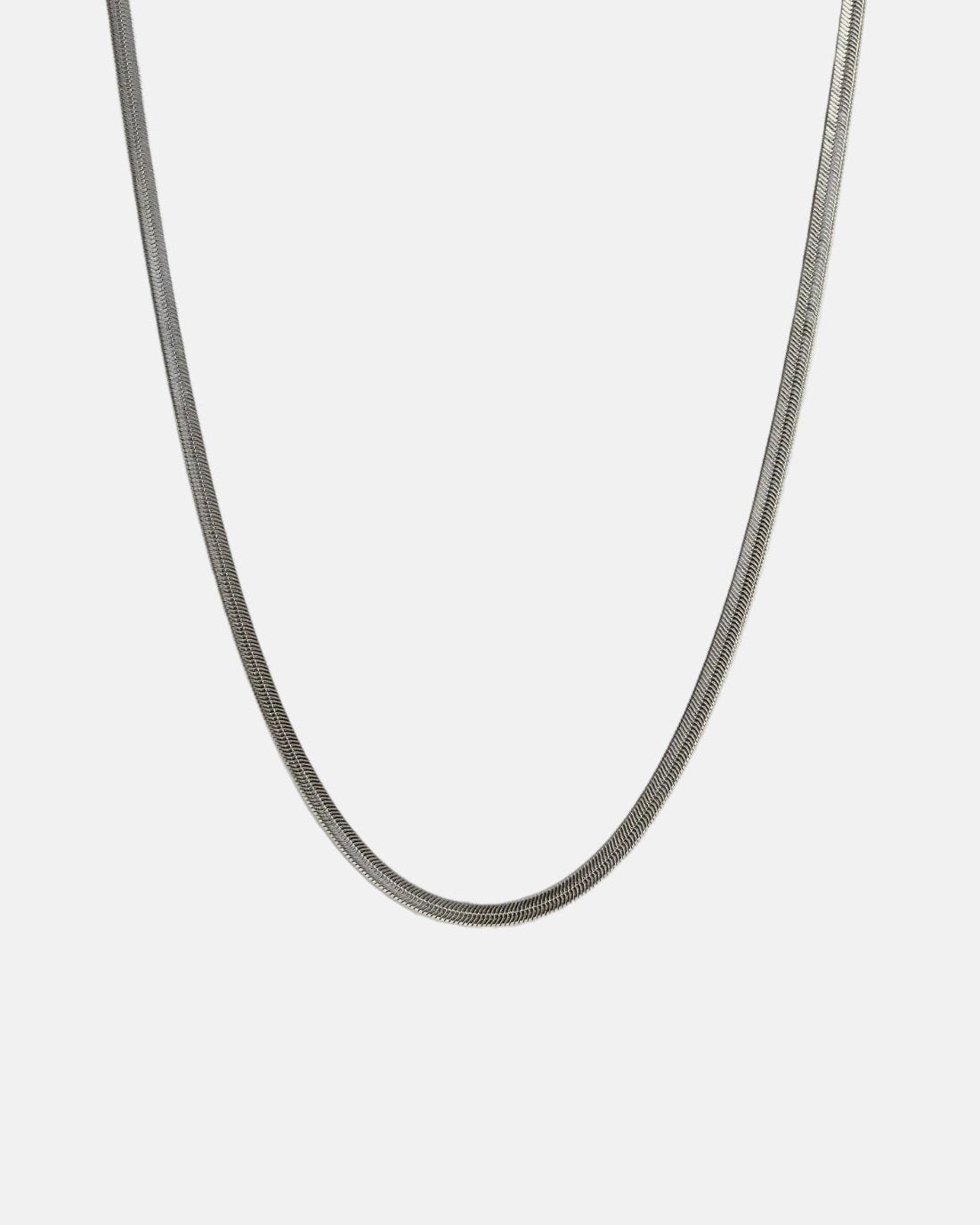 Silver Herringbone Necklace - Rynor