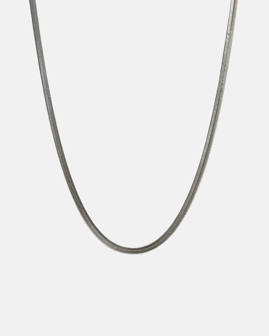 Silver Herringbone Necklace - Rynor