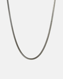 Silver Herringbone Necklace