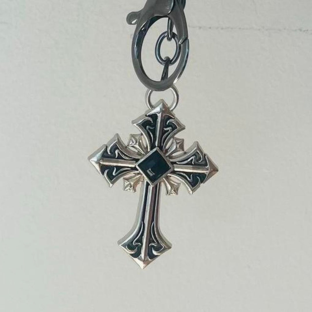 Blackstone Cross Keychain