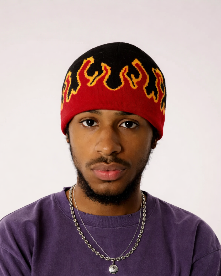 Flame Knit Beanie