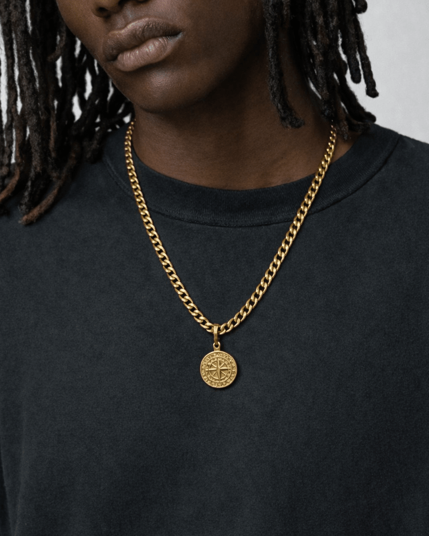 Gold Compass Necklace - Rynor