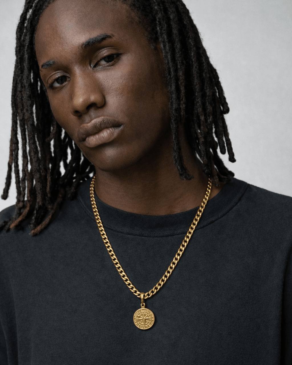 Gold Compass Necklace - Rynor