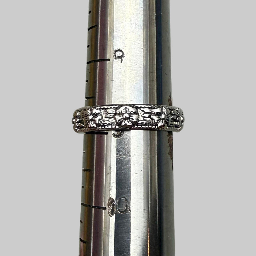 Silver Flower Band Ring - Rynor